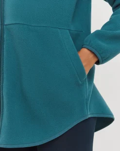 Fleece Longline Zip Through Jacket