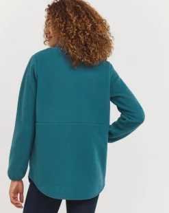 Fleece Longline Zip Through Jacket