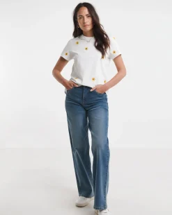 Floral Embriodered T-Shirt