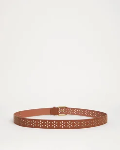 Flower Laser Cut Jean Belt