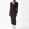 French Connection Sabina Mesh Long Sleeve Shirt