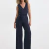 Glitter Stripe Plunge Jumpsuit