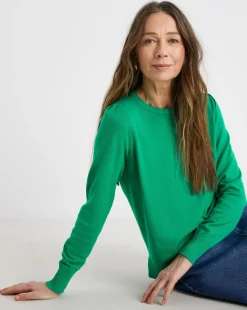 Green Crew Neck Jumper
