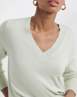Green V Neck Jumper