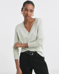 Green V Neck Jumper