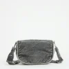 Grey Denim Soft Volume Crossbody Bag