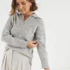 Grey Marl Collar Jumper