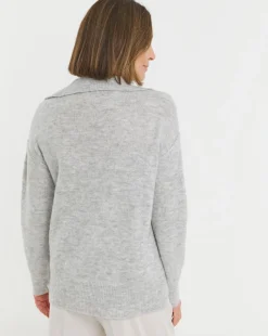 Grey Marl Collar Jumper