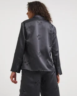 Grey Sequin Spot Shirt