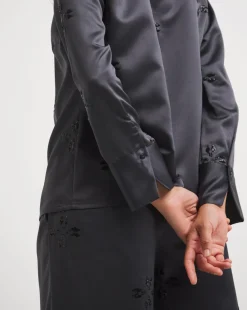 Grey Sequin Spot Shirt