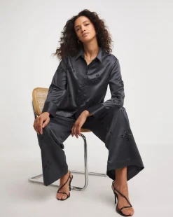 Grey Sequin Spot Shirt