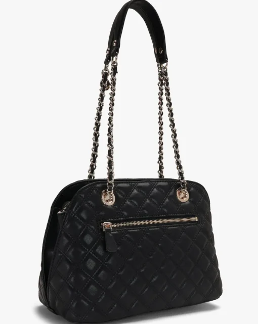 Guess Dome Black Quilted Shoulder Bag