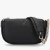 Guess Fedora Black Shoulder Bag