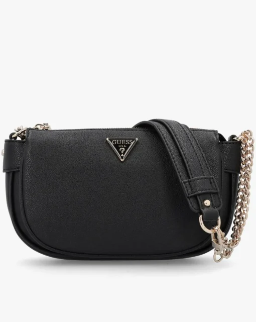Guess Fedora Black Shoulder Bag