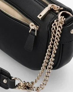 Guess Fedora Black Shoulder Bag