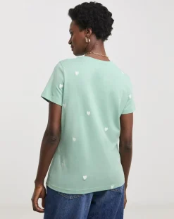 Heart Embriodered T-Shirt
