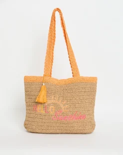 Hello Sunshine Slogan Beach Bag