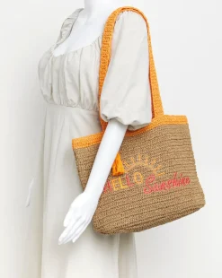 Hello Sunshine Slogan Beach Bag