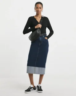 Henley Button Front Long Sleeve Top