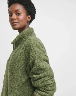 High neck Borg Jacket
