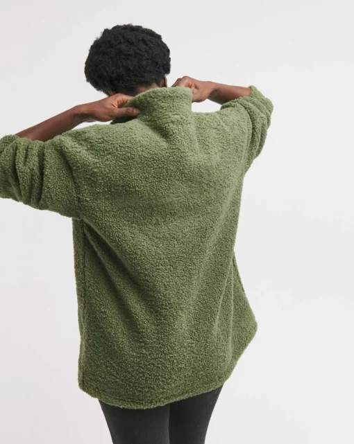 High neck Borg Jacket
