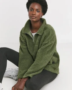 High neck Borg Jacket