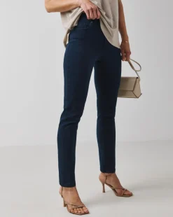 Indigo High Waist Super Soft Slim Leg Jeans