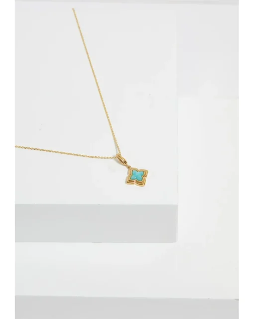 Inicio Aqua Clover Pendant - Gift Pouch
