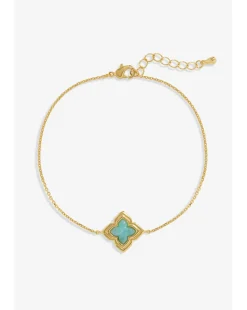 Inicio Gold Plated Aquamarine Bracelet - Gift Pouch