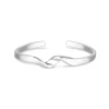 Inicio Recycled Sterling Silver Plated Twisted Bangle Bracelet - Gift Pouch
