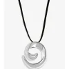 Inicio Silver Plated Molten Cord Pendant - Gift Pouch
