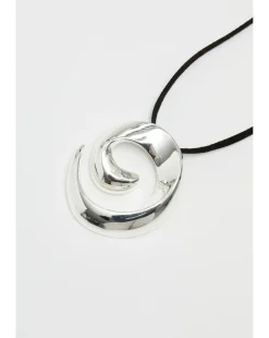 Inicio Silver Plated Molten Cord Pendant - Gift Pouch