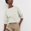 Ivory Crew Neck Long Sleeve T-Shirt