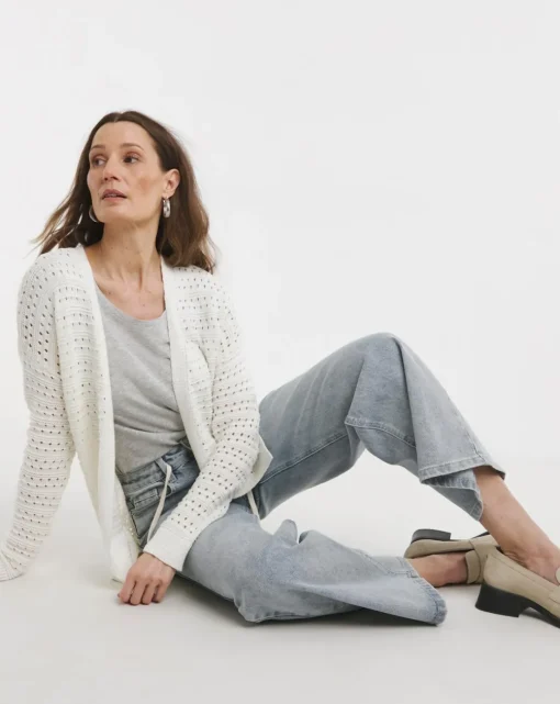 Ivory Crochet Edge To Edge Cardigan