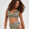 JD Williams Gold Foil Fan Print Bikini Set