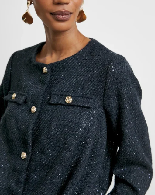 Joanna Hope Boucle Bomber Jacket