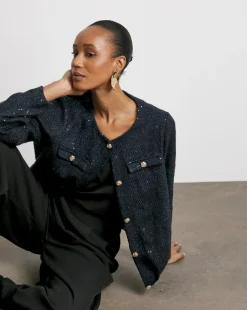 Joanna Hope Boucle Bomber Jacket