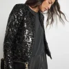Joanna Hope Cropped Boucle Sequin Jacket
