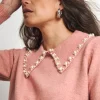 Joanna Hope Embellished Collar Knit Jumper