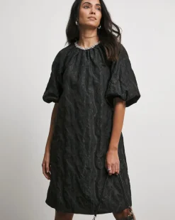 Joanna Hope Jacquard Shift Dress With Diamante Trim