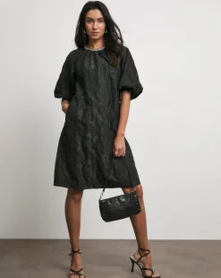 Joanna Hope Jacquard Shift Dress With Diamante Trim