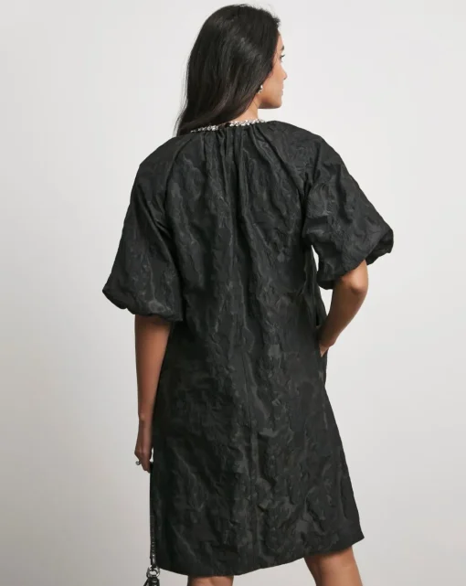 Joanna Hope Jacquard Shift Dress With Diamante Trim