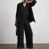Joanna Hope Pleated Palazzo Chiffon Trouser