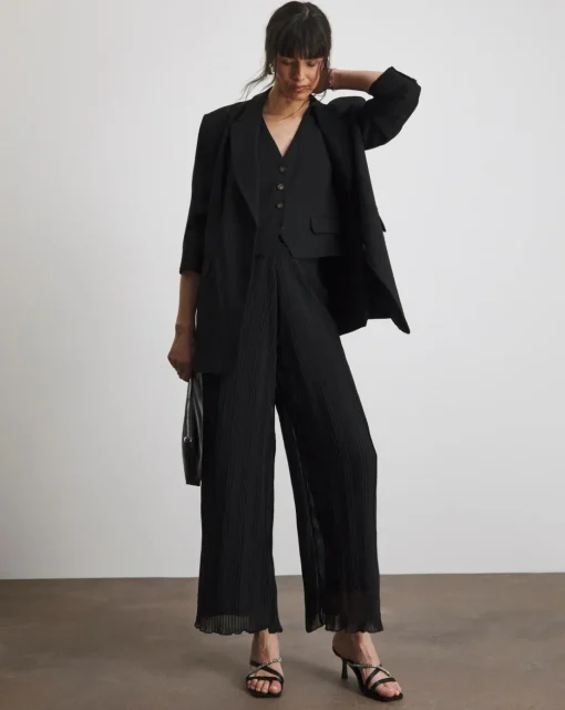Joanna Hope Pleated Palazzo Chiffon Trouser