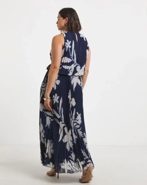 Joanna Hope Printed Pleated Dress