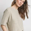 Joanna Hope Short Sleeve Sequin Knit Jumper