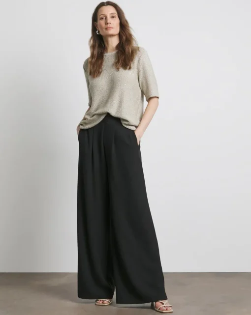 Joanna Hope Short Sleeve Sequin Knit Jumper