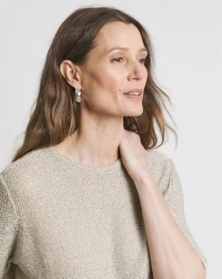 Joanna Hope Short Sleeve Sequin Knit Jumper