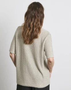 Joanna Hope Short Sleeve Sequin Knit Jumper
