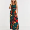 Joe Browns Beautiful Tropical Shirred Jersey Maxi Dress